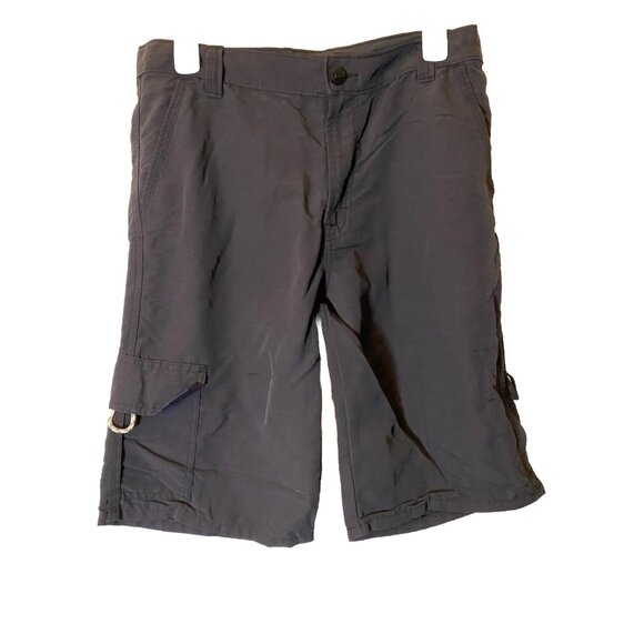 REI BOYS SHORTS SIZE 18 HUSKY BLACK CARGO SHORTS BERMUDA  XXL 2X Long Length - Picture 1 of 2